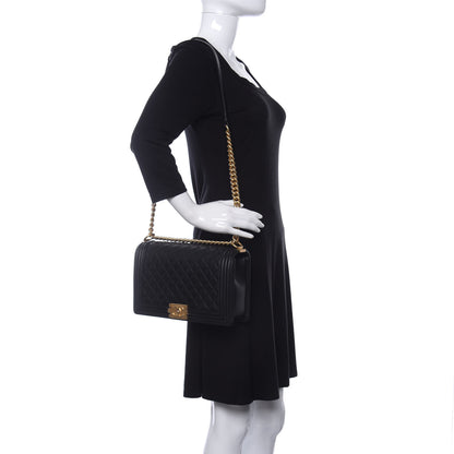 Chanel Calfskin Quilted New Medium Boy Flap Black 3 of 15