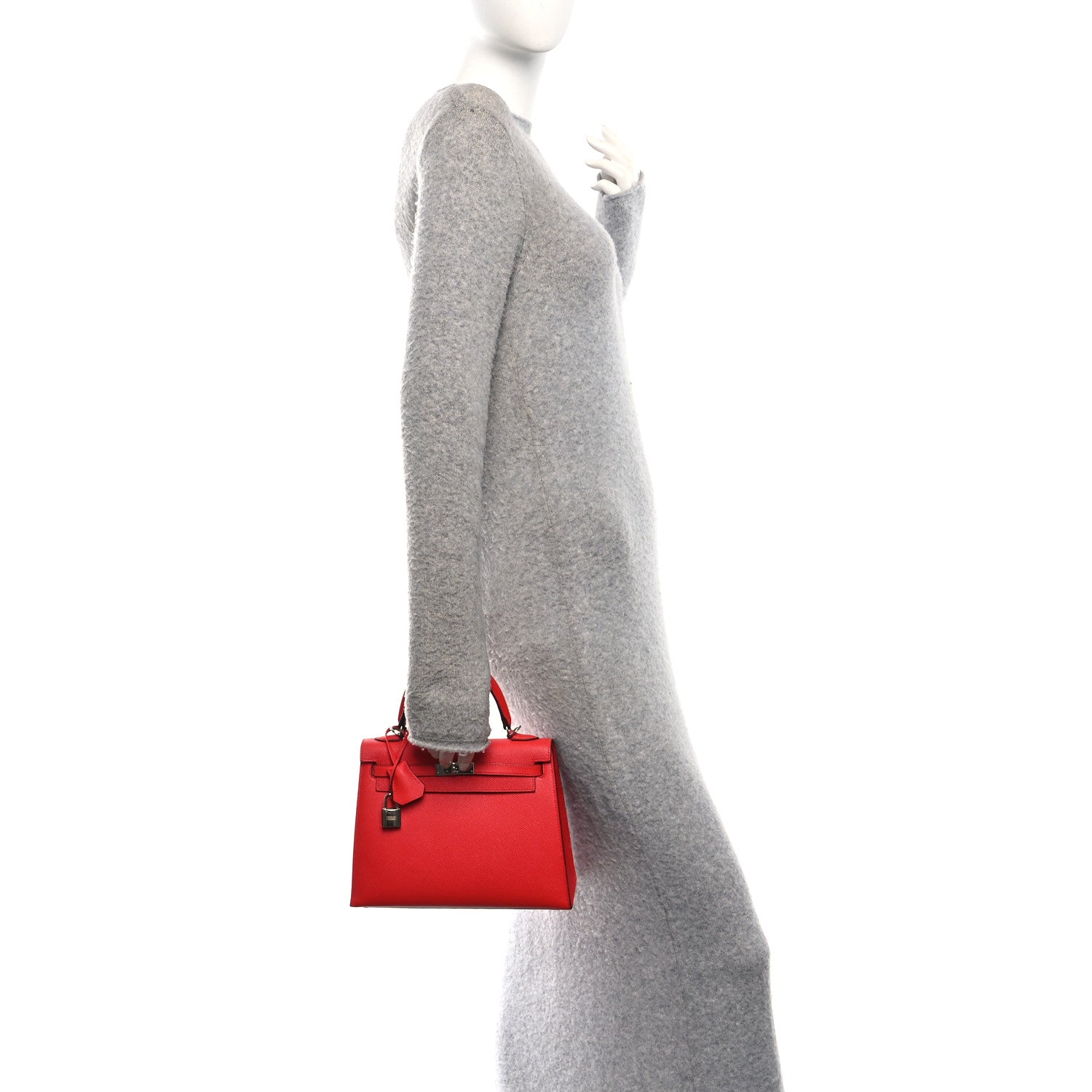 Hermes Epsom Kelly Sellier 25 Rouge Casaque 2 of 10