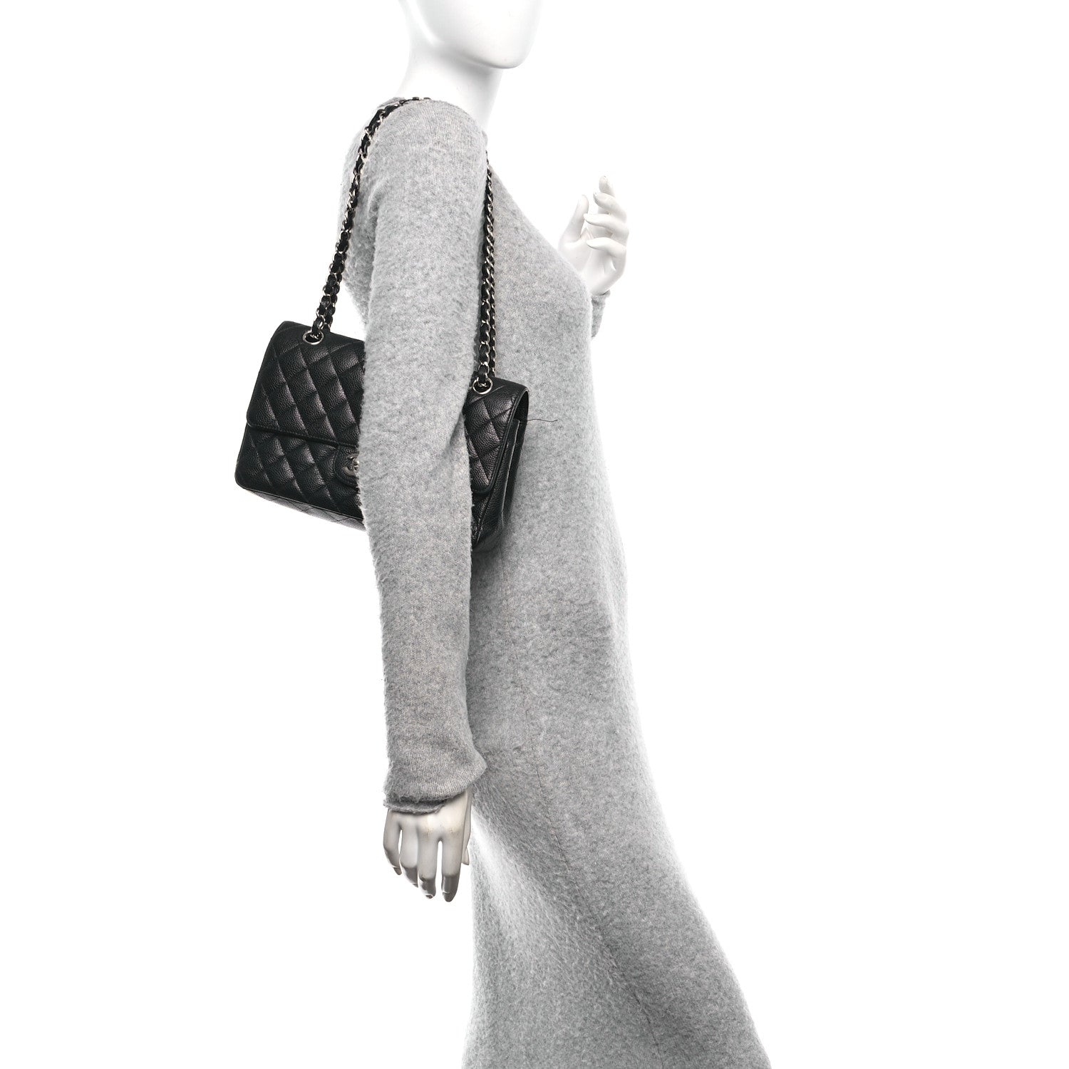 Chanel Caviar Quilted Medium Double Flap Black 2 of 13