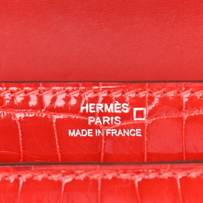 Hermes Shiny Alligator Mini Verrou Chaine Bag Geranium 6 of 10