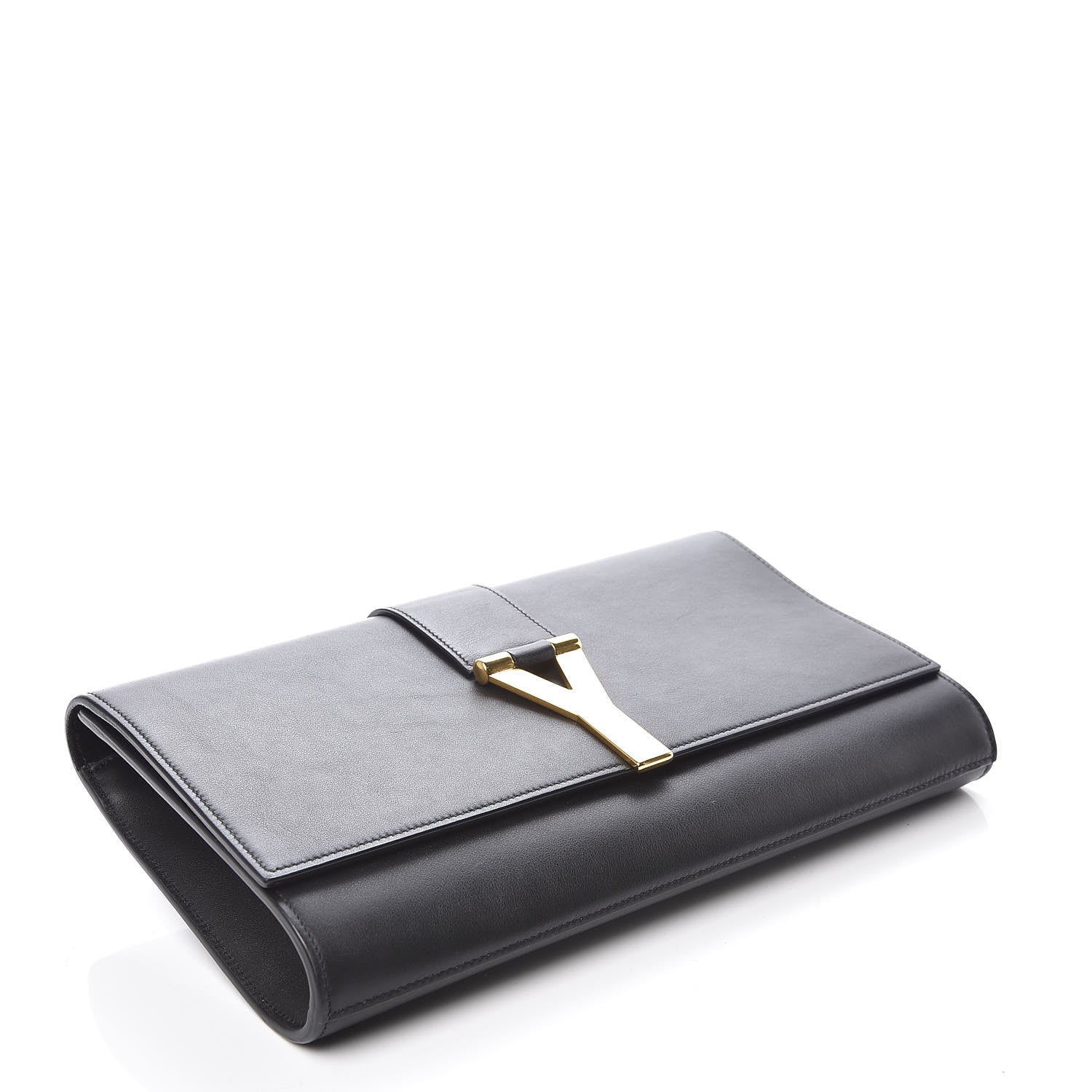 Saint Laurent Calfskin Classic Y Ligne Clutch Black 4 of 9