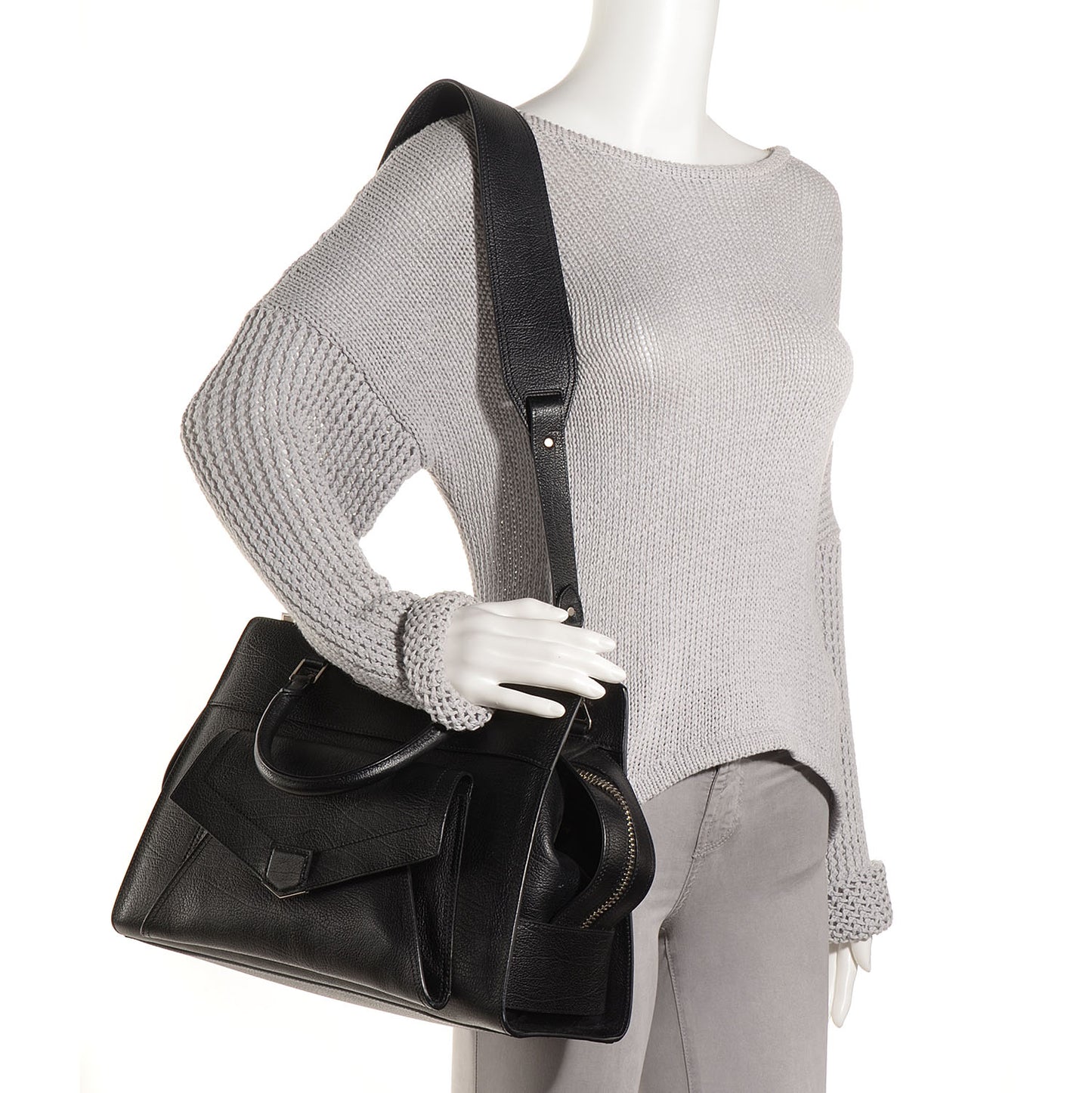 Leather PS13 Small Satchel Black