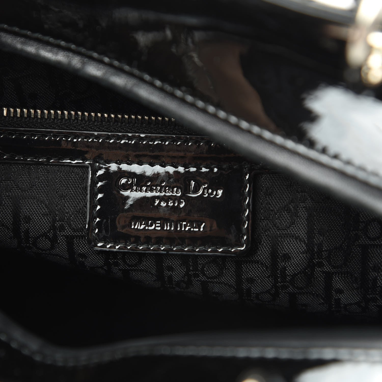 Christian Dior Patent Cannage Large Lady Dior Black 6 of 12
