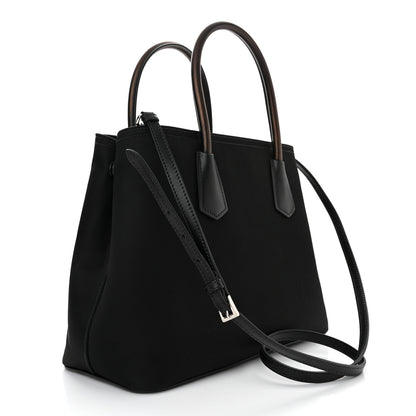 Prada Tessuto Nylon Vitello Medium Double Bag Black 3 of 10