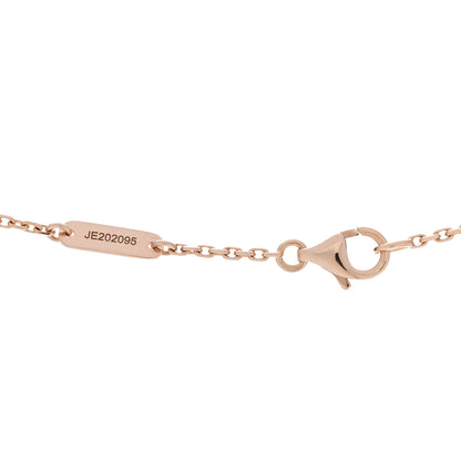 Van Cleef & Arpels 18K Rose Gold Diamond Grey Mother of Pearl Vintage Alhambra Pendant Necklace 4 of 6