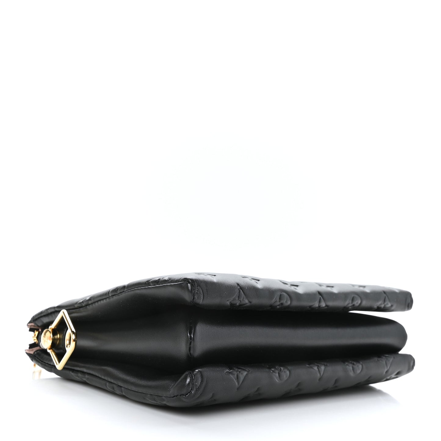 Lambskin Embossed Monogram Coussin PM Black