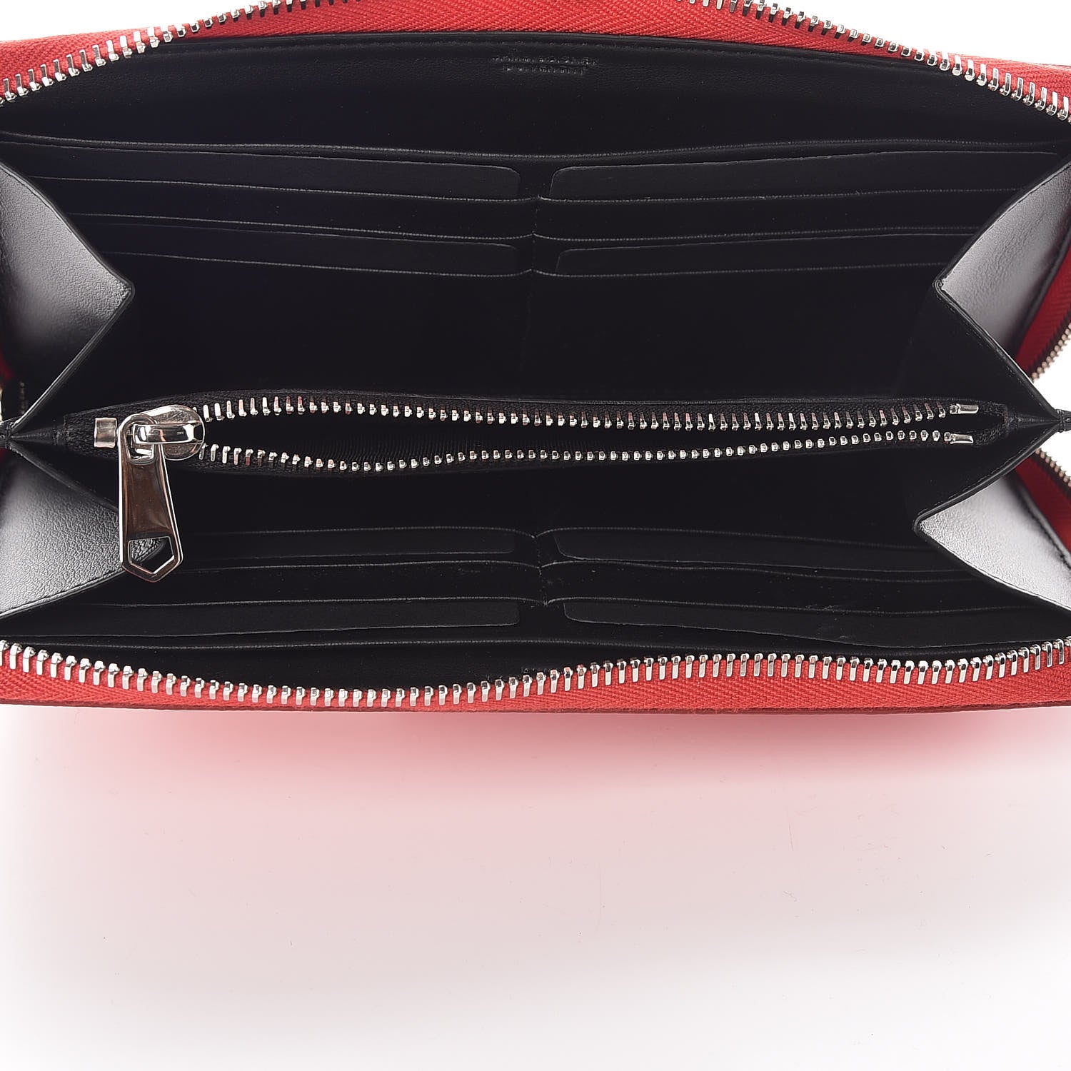 Givenchy Textured Coated Canvas Bambi Print Zip Around Wallet Red 5 of 11
