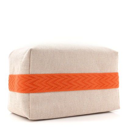 Hermes Canvas Large Bride-A-Brac Pouch Natural Orange 4 of 8