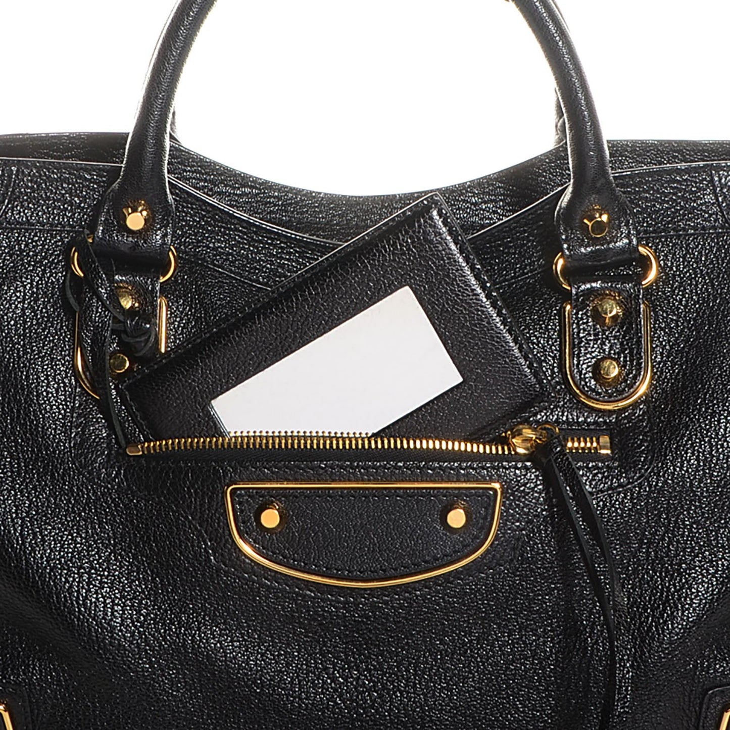 Chevre Gold Metallic Edge Hardware City Black