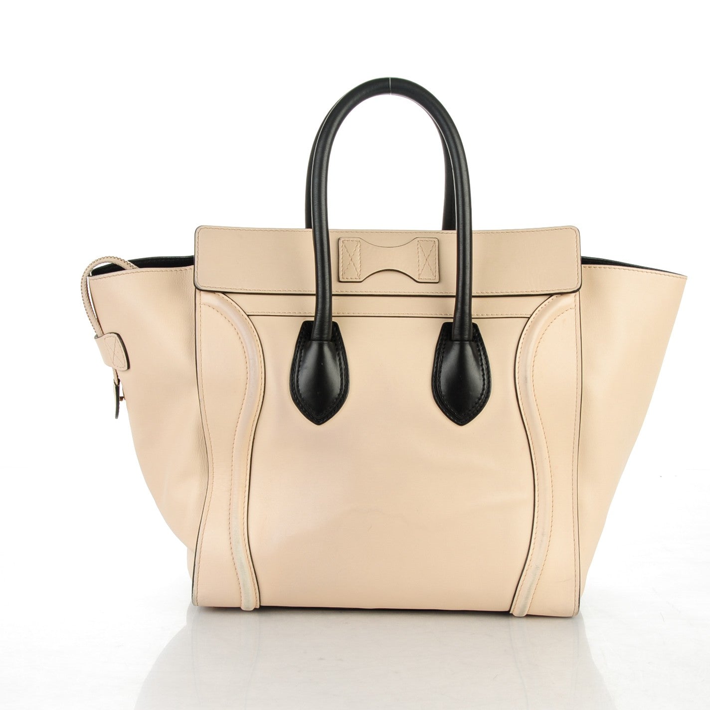 Celine Satin Calfskin Mini Luggage Powder Black 4 of 14