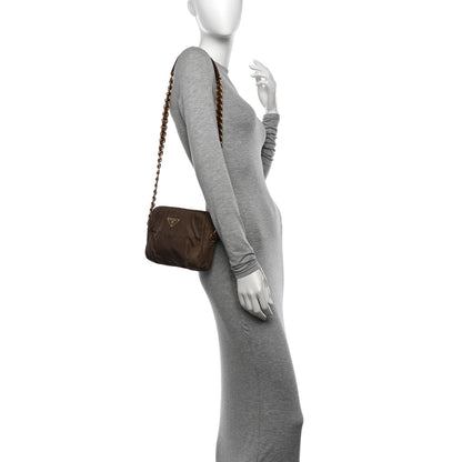Prada Tessuto Nylon Catena Shoulder Bag Antilope 2 of 14