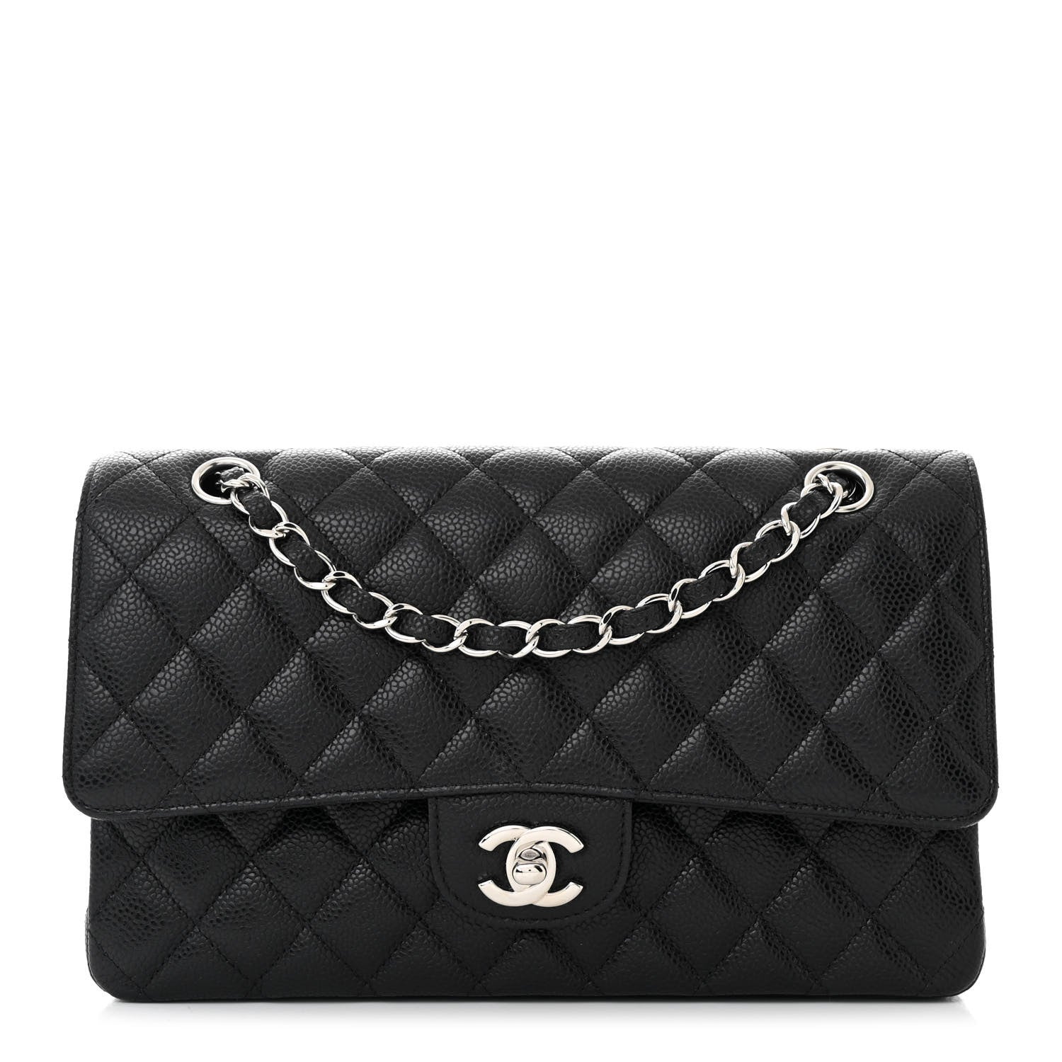 Chanel Caviar Quilted Medium Double Flap Black 1 of 12
