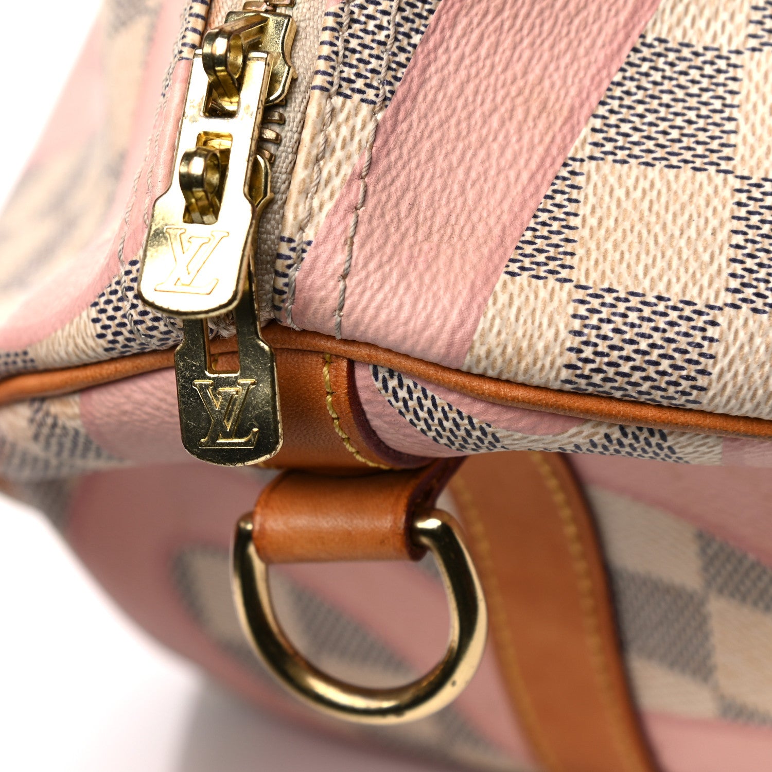 Louis Vuitton Damier Azur Tahitienne Speedy Bandouliere 30 Rose Ballerine 24 of 27