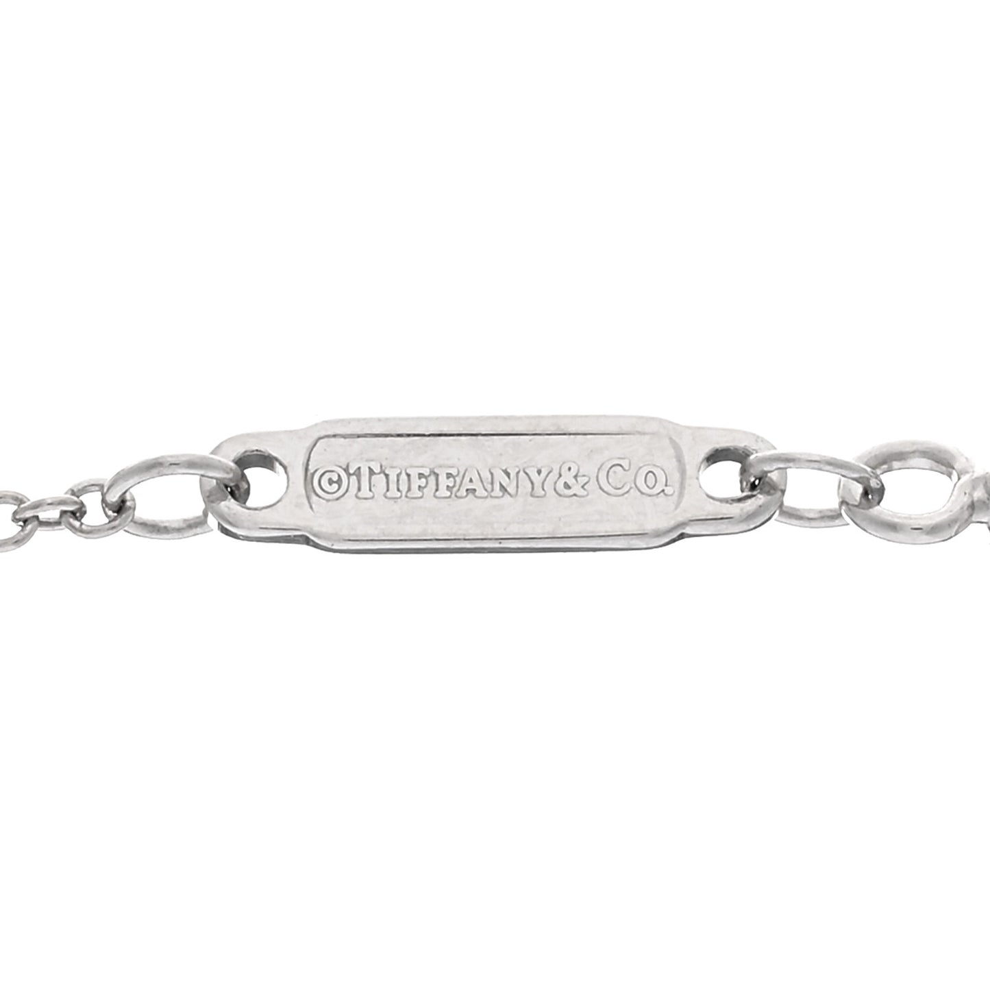 18K White Gold Diamond Mini T Smile Pendant Necklace