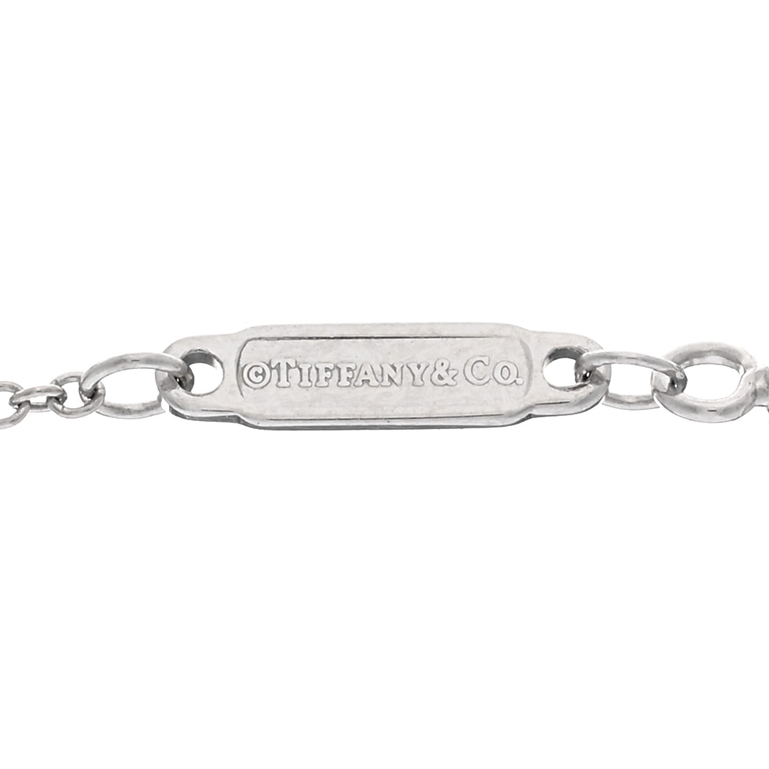 Tiffany 18K White Gold Diamond Mini T Smile Pendant Necklace 4 of 4