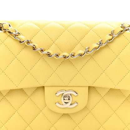Chanel Caviar Quilted Small Double Flap Yellow 8 of 11