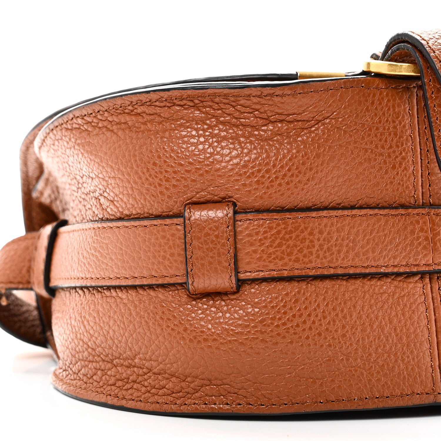 Chloe Calfskin Mini Marcie Round Crossbody Bag Tan 8 of 10