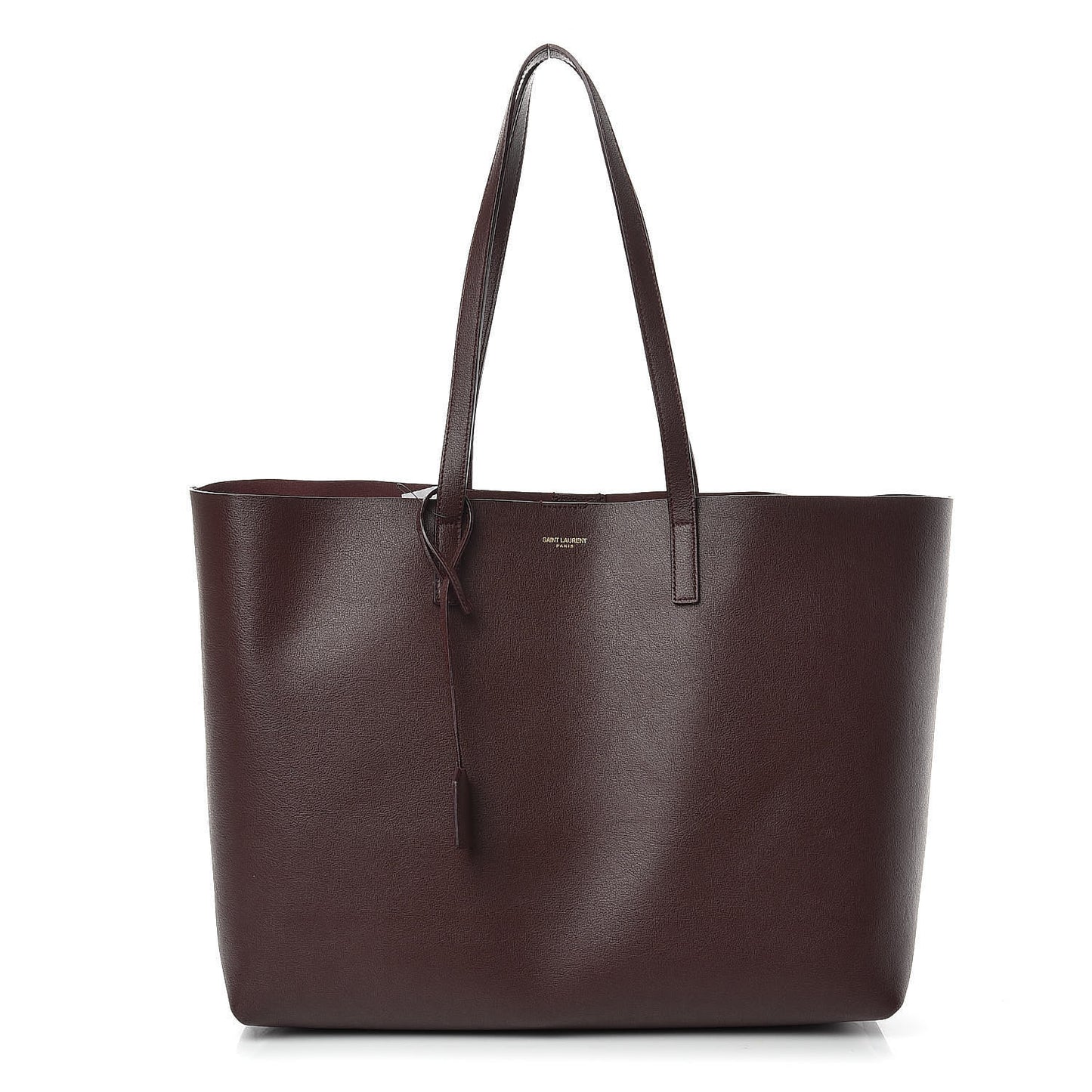 Calfskin Large Shopping Tote Bordeaux