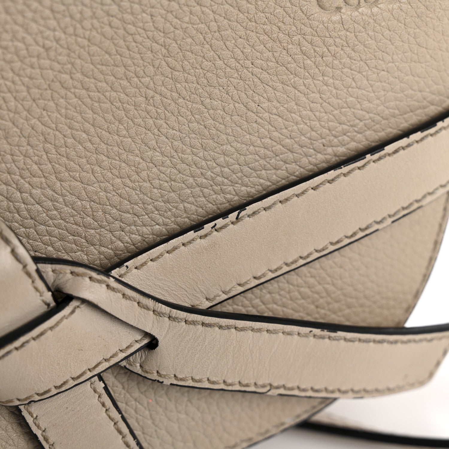 Loewe Grained Calfskin Mini Gate Crossbody Bag Light Oat 13 of 14
