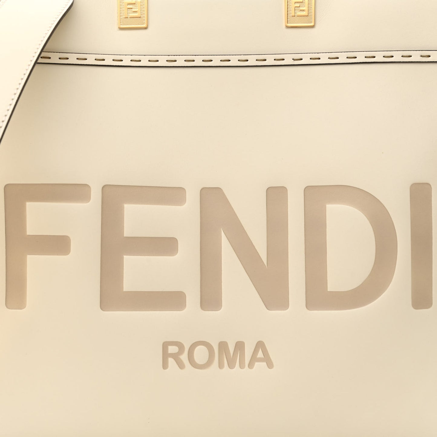 Vitello King Plexiglass Medium Fendi Sunshine Shopper Tote White Ice