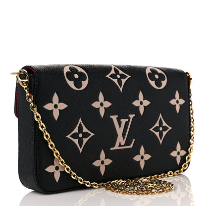 Louis Vuitton Empreinte Monogram Giant Felicie Pochette Black Beige 3 of 8