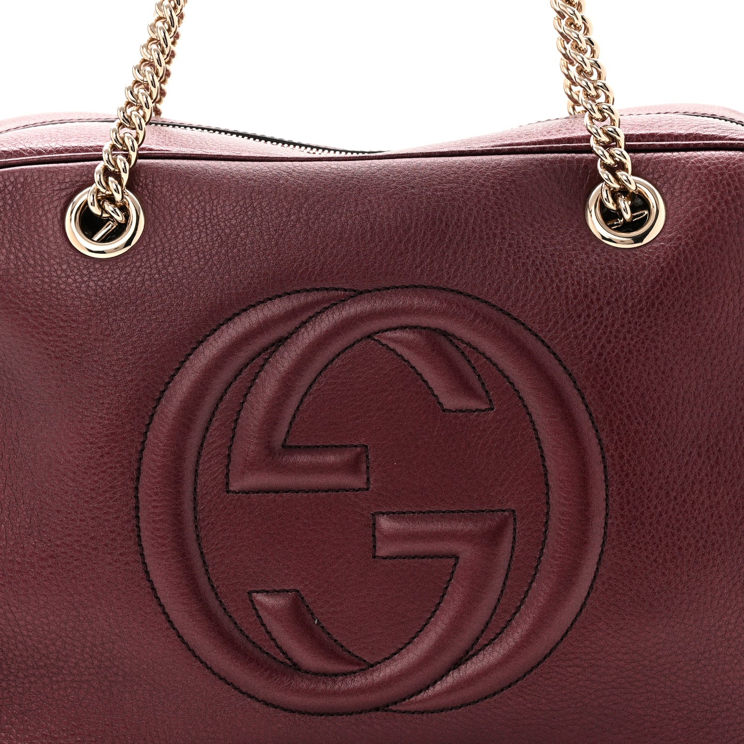 Metallic Cellarius Calfskin Medium Soho Bowler Classic Burgundy