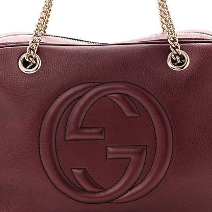 Gucci Metallic Cellarius Calfskin Medium Soho Bowler Classic Burgundy 8 of 10