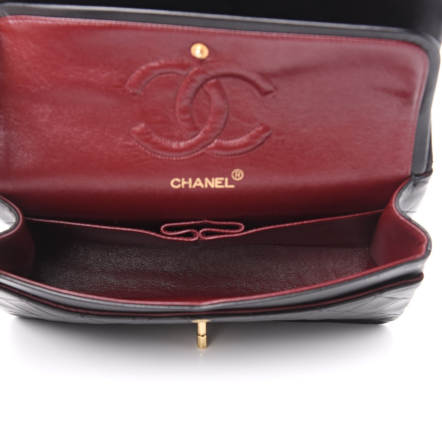 Chanel Lambskin Quilted Medium Double Flap Black 5 of 17