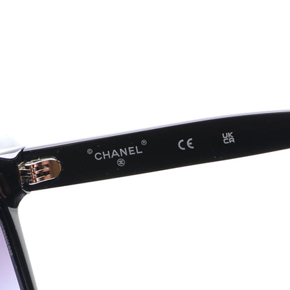 Chanel Acetate Strass Rectangle Sunglasses 71539A Black 5 of 8