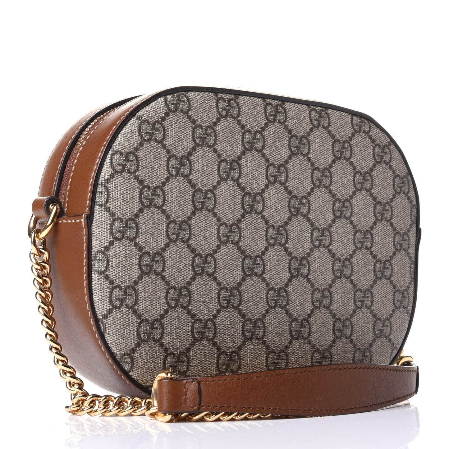 GG Supreme Monogram Blind For Love Embroidered Mini Chain Shoulder Bag Beige Tuscany