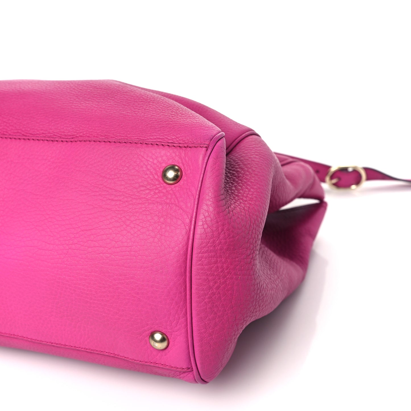 Pebbled Calfskin Large Bamboo Shopper Tote Bright Bougainvillea
