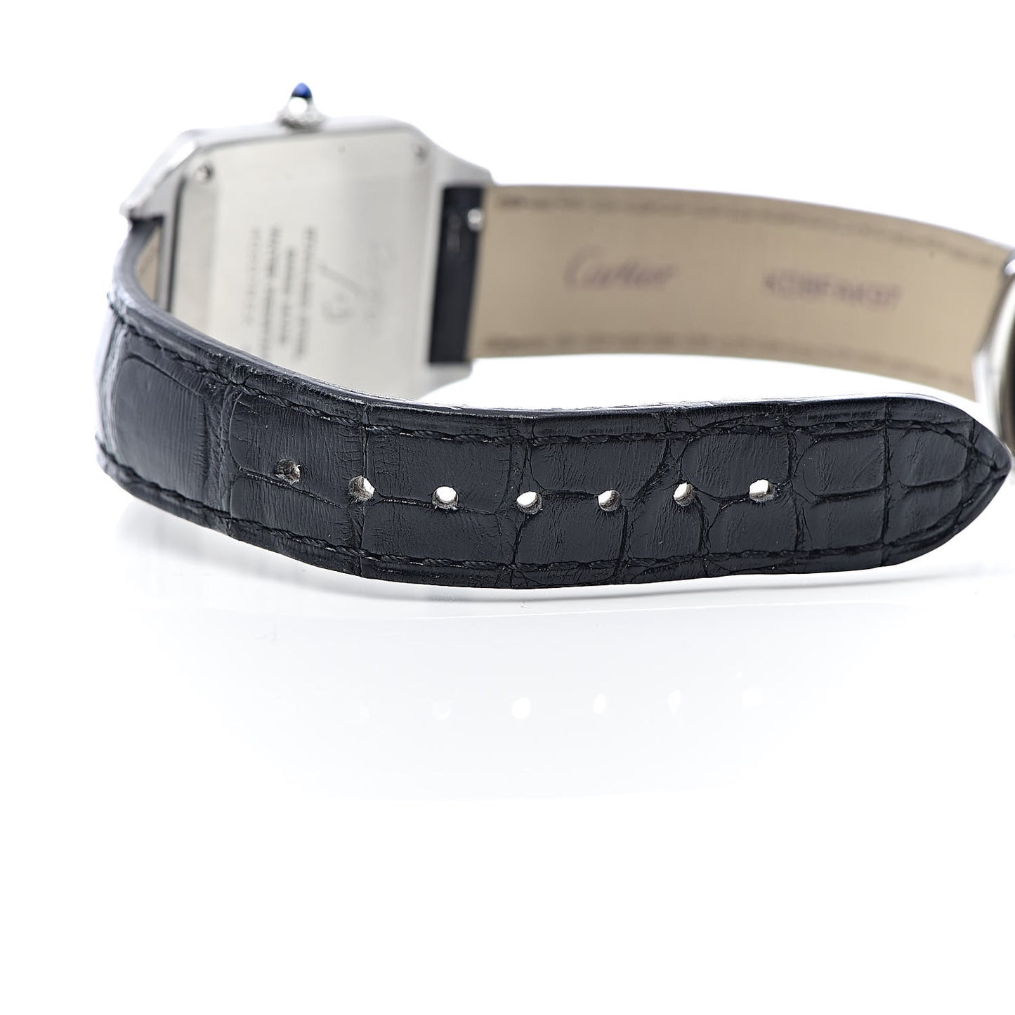 Stainless Steel Alligator 27.5mm Santos Dumont Quartz Watch