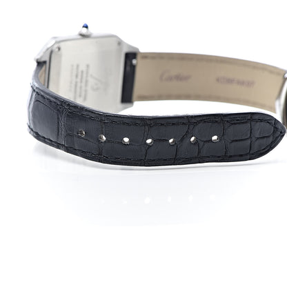 Cartier Stainless Steel Alligator 27.5mm Santos Dumont Quartz Watch 8 of 9