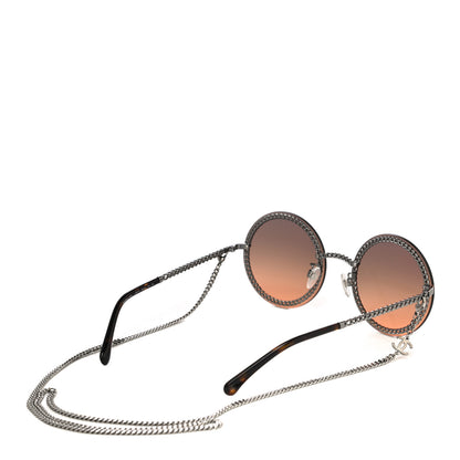 Chanel Metal Chain Round Sunglasses 4245 Brown Gold 6 of 11