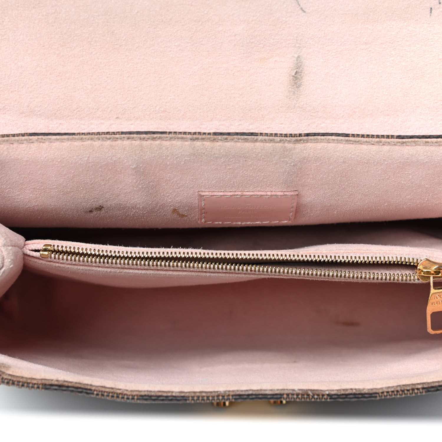 Louis Vuitton Damier Ebene Caissa Clutch Rose Ballerine 4 of 11