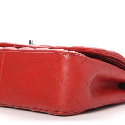 Chanel Lambskin Quilted Jumbo Double Flap Red 7 of 10