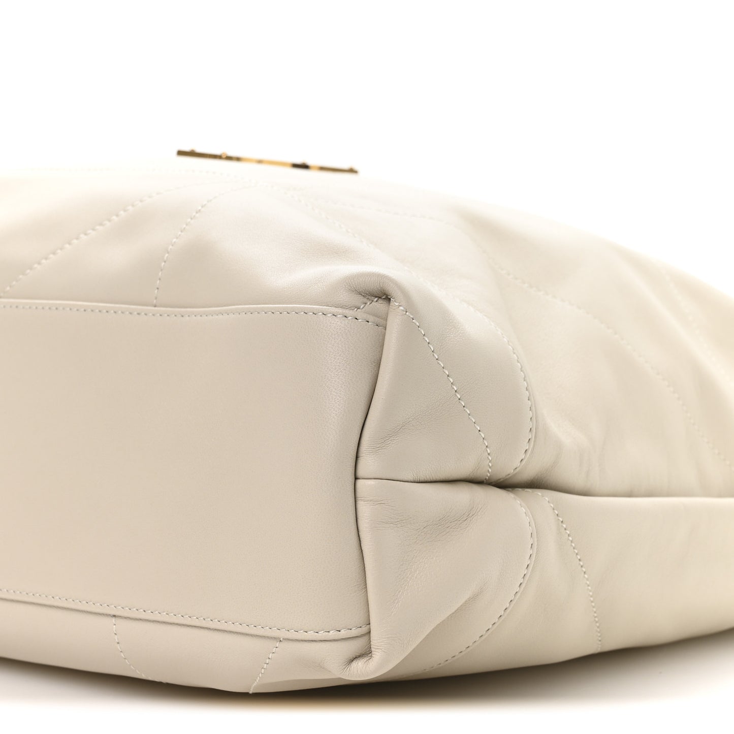 Lambskin Matelasse Monogram Large Jamie 4.3 Pochon Blanc Vintage