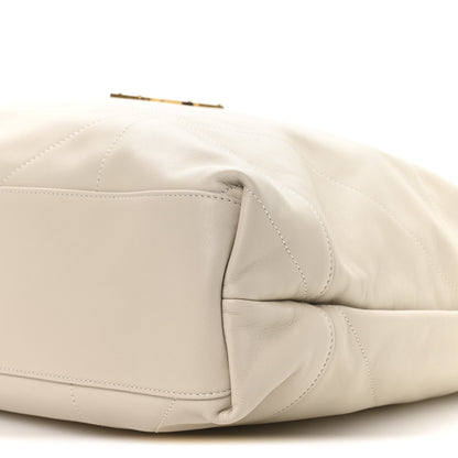 Saint Laurent Lambskin Matelasse Monogram Large Jamie 4.3 Pochon Blanc Vintage 11 of 12