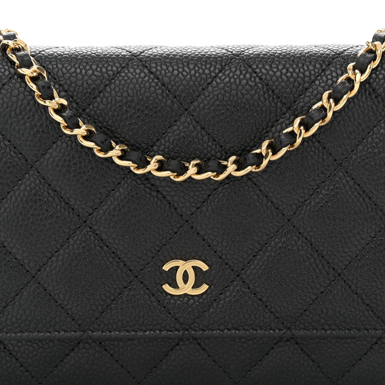 Chanel Caviar Quilted Wallet on Chain WOC Black 9 of 12