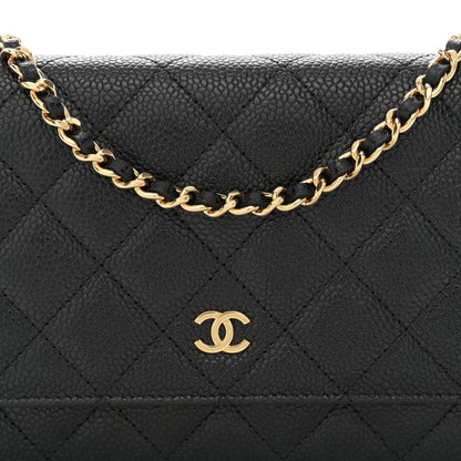 Chanel Caviar Quilted Wallet on Chain WOC Black 9 of 12