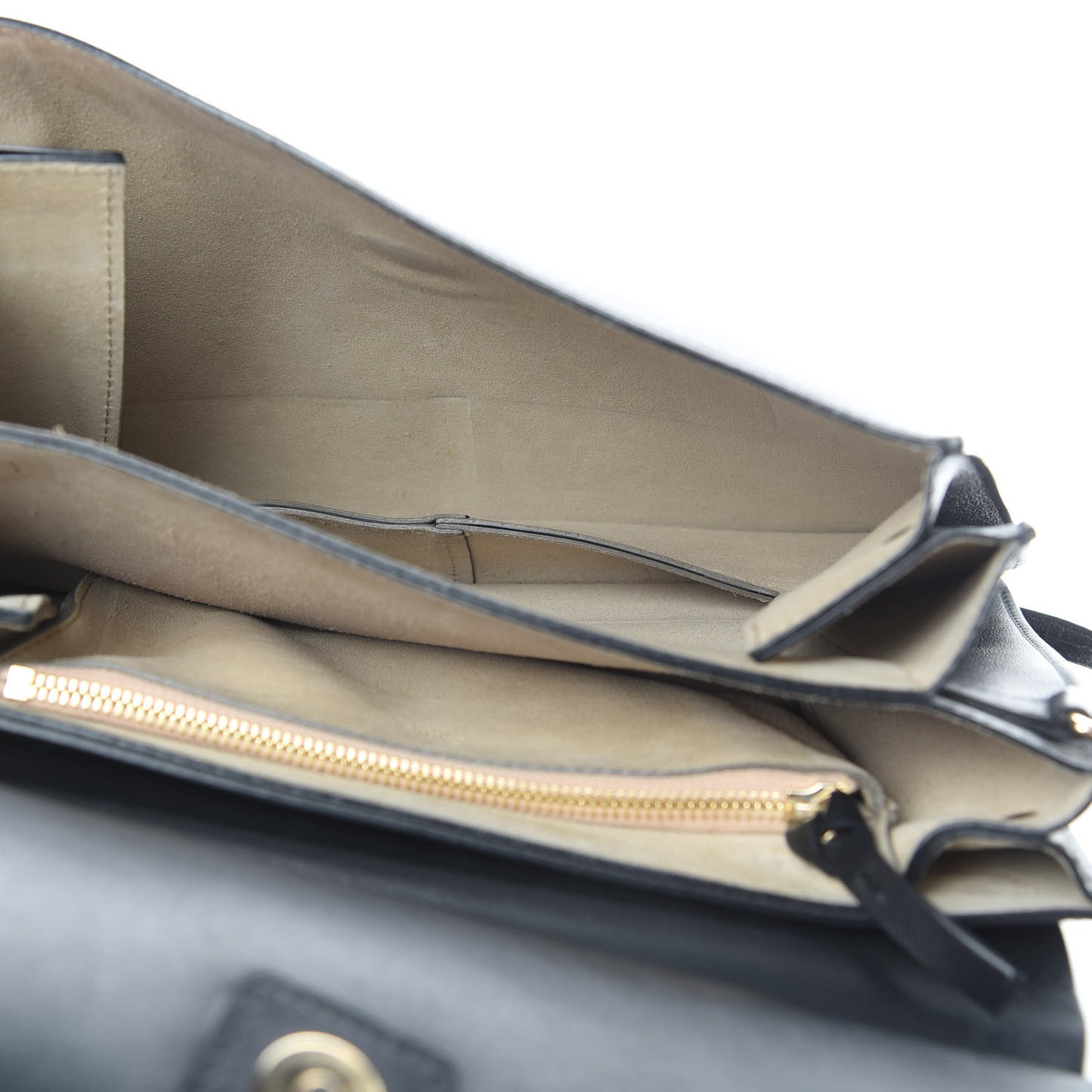 Suede Calfskin Medium Faye Shoulder Bag Black