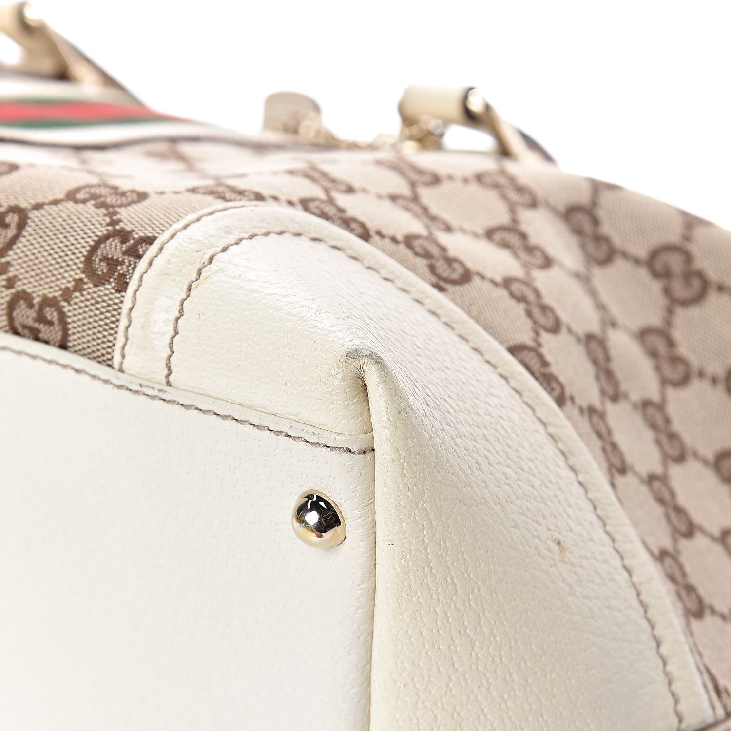 Gucci Monogram Web Large Treasure Boston Tote Beige 13 of 17