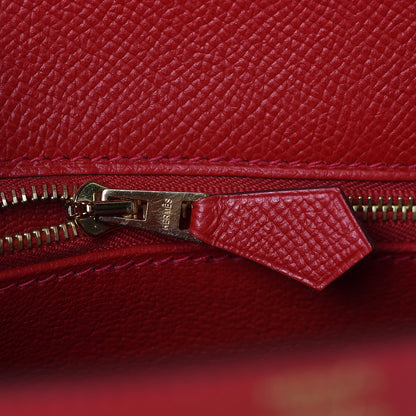 Hermes Epsom Kelly Sellier 28 Rouge Casaque 7 of 33