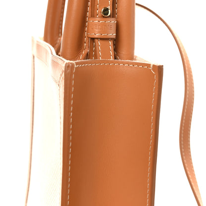 Celine Canvas Calfskin Mini Vertical Cabas Natural Tan 6 of 9
