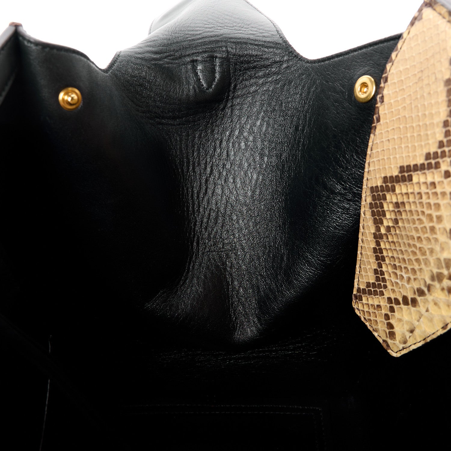 Celine Snakeskin Calfskin Small Tie Knot Tote Black 12 of 12