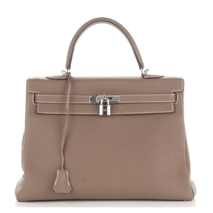Hermes Togo Kelly Retourne 35 Etoupe 1 of 25