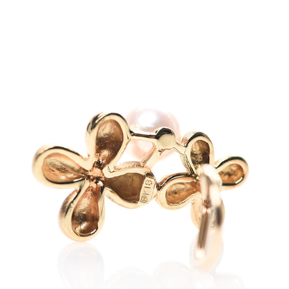 Mikimoto 18K Yellow Gold 6mm Akoya Pearl Flower Clip-On Earrings 3 of 4