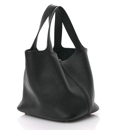 Hermes Taurillon Clemence Picotin Lock 22 MM Black 3 of 11
