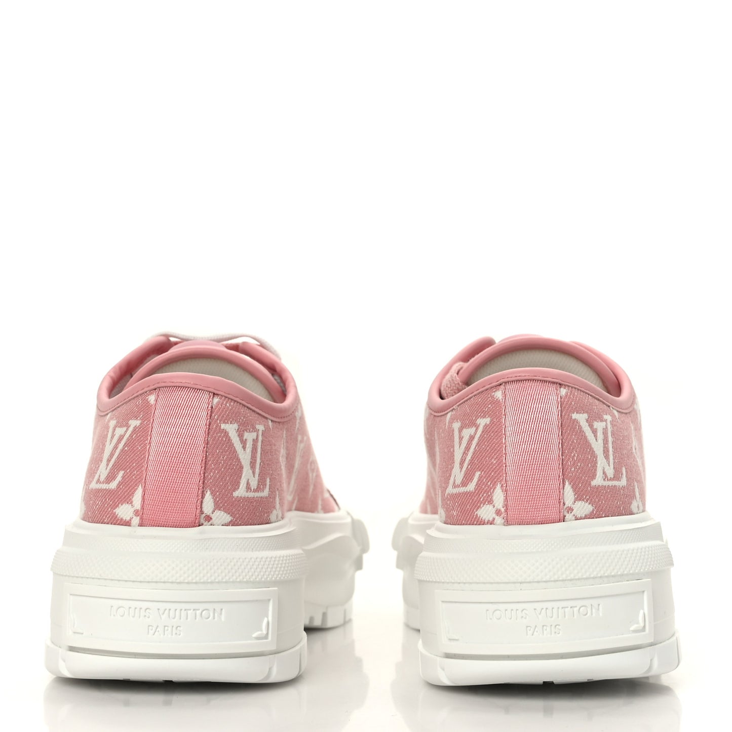 Denim Monogram Squad Sneakers 38.5 Pink