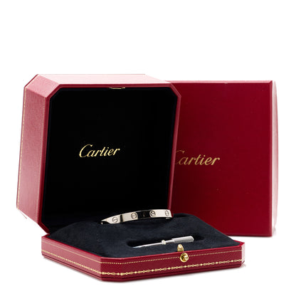 Cartier 18K White Gold LOVE Bracelet 17 8 of 8